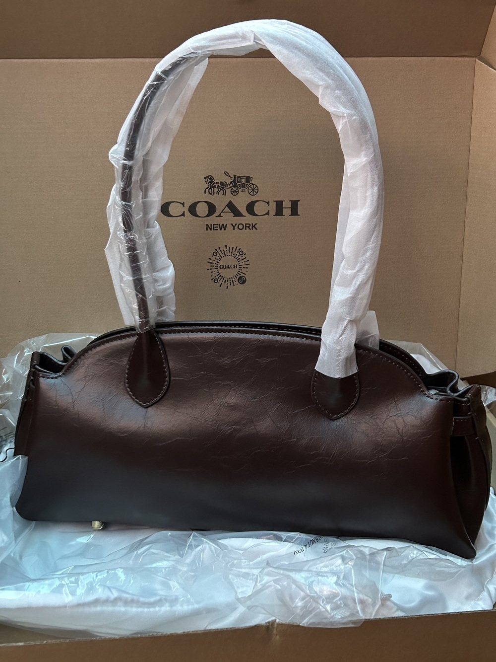 Coach brown long-handled 34-inch tote bag - Picture 2 of 10